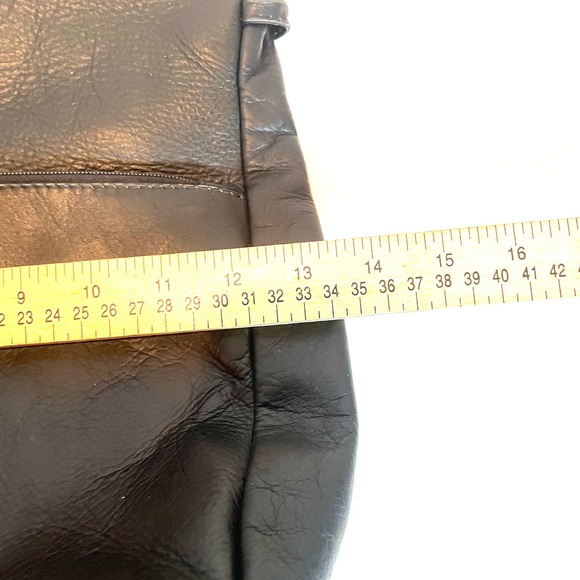 Hobo International Black Leather Backpack Tote Y2K (Missing Backpack Straps) - Picture 9 of 11